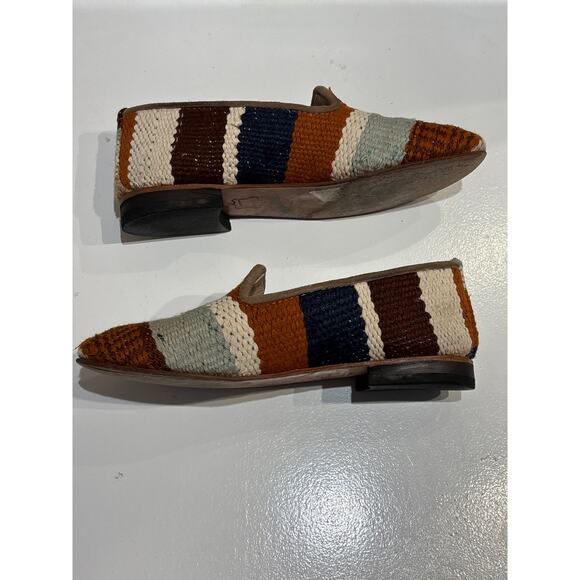 HANDCRAFTED Oysterbelle Kilim Woven Slip On Loafers Women’s Size 8.5 - Picture 4 of 8